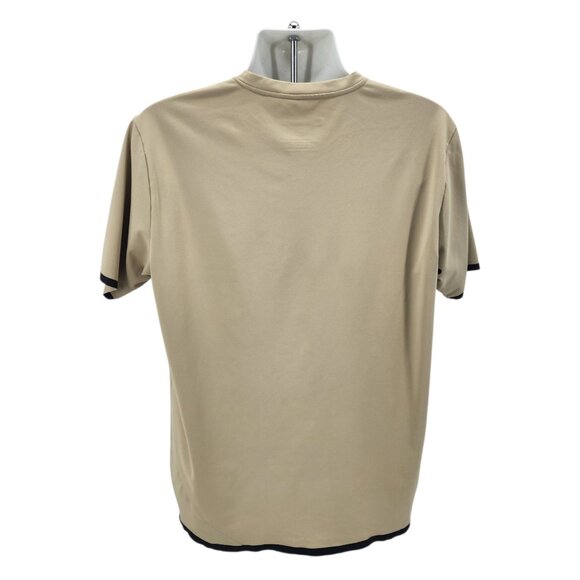 686 Mens Large Shirt Mesh Recycled Polyester Tan Stretch Athleisure Activewear - Picture 5 of 8